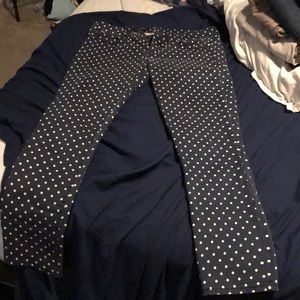 Polka dot skinny jeans